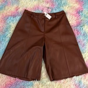 Fake leather anthropology short never used
